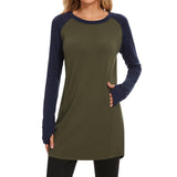 Women's Crew Neck Fleece Dress LB20W - Bassdash