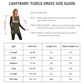 Women's Crew Neck Fleece Dress LB20W - Bassdash