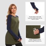 Women's Crew Neck Fleece Dress LB20W - Bassdash