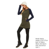 Women's Crew Neck Fleece Dress LB20W - Bassdash