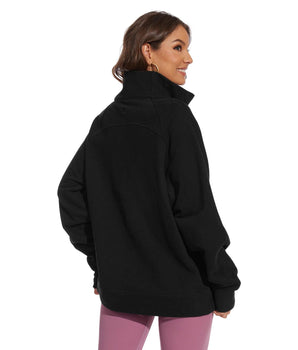 Women’s Oversized Half Zip Fleece Sweatshirts LB21W - Bassdash
