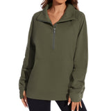 Women’s Oversized Half Zip Fleece Sweatshirts LB21W - Bassdash
