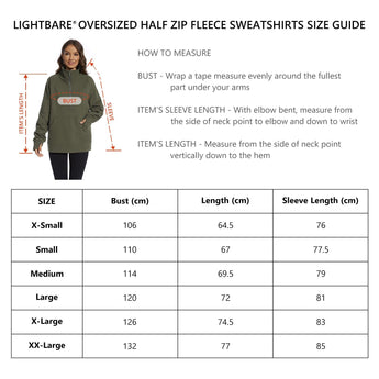 Women’s Oversized Half Zip Fleece Sweatshirts LB21W - Bassdash