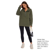 Women’s Oversized Half Zip Fleece Sweatshirts LB21W - Bassdash
