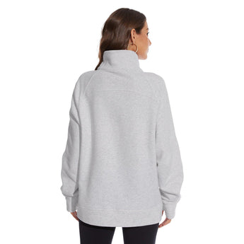 Women’s Oversized Half Zip Fleece Sweatshirts LB21W - Bassdash