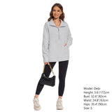 Women’s Oversized Half Zip Fleece Sweatshirts LB21W - Bassdash
