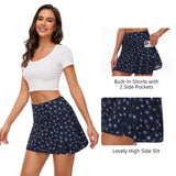 Women's Side Slit Tennis Skirts with Shorts LB17W - Bassdash