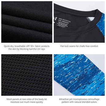 Men's UPF 50+ Camo Long Sleeve Fishing Shirt FS08M - Bassdash