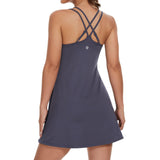 Women's UPF 50+ Tennis Dress with shorts LB06W - Bassdash