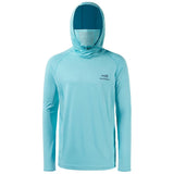 Men’s UPF 50+ Long Sleeve Fishing Hoodie with UV Neck Gaiter FS06M - Bassdash