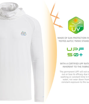 UVSAI Men Permanent UV Sun Hoodie Shirt with Mask