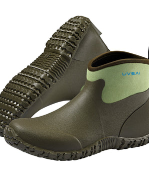 UVSAI Men’s Waterproof 5.3-inch Ankle High Garden Shoes Rain Boots