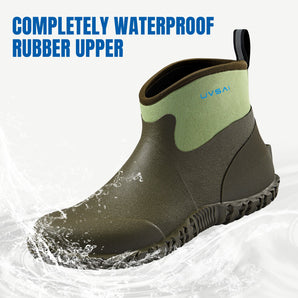 UVSAI Men’s Waterproof 5.3-inch Ankle High Garden Shoes Rain Boots