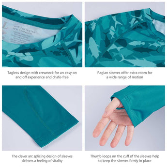 Youth UPF50+ Camo Long Sleeve Fishing Shirt FS14Y - Bassdash