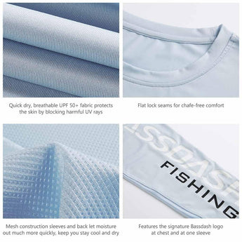 Men's UPF 50+ Long Sleeve Fishing Shirt FS01M - Bassdash