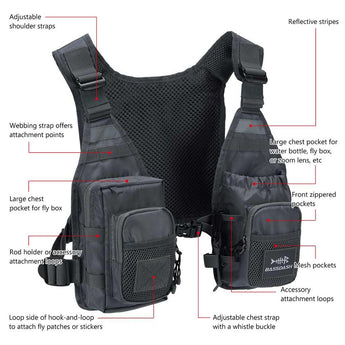 FV08 Ultra Lightweight Fishing Vest for Men Women - Bassdash