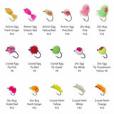 57 Pcs Fly Fishing Trout Fly Lure Kit with Box - Bassdash