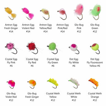 57 Pcs Fly Fishing Trout Fly Lure Kit with Box - Bassdash