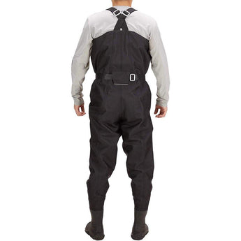 Men's 3D PVC Game Wader (Black Plaid) - Boot Foot - Bassdash