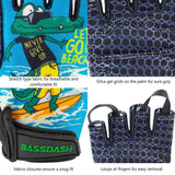 Kids' Gloves with Padded Grippy Palm UV Protection for Bicycle Fishing - Bassdash