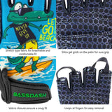 Kids' Gloves with Padded Grippy Palm UV Protection for Bicycle Fishing - Bassdash