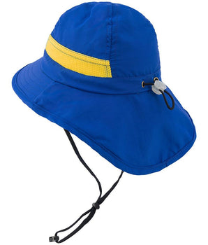 Youth UPF 50+ Sun Hat with Wide Brim Neck Flap Mesh Vent - Bassdash