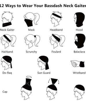 Kids’ Sun Protection Cartoon Print Neck Gaiter - Bassdash