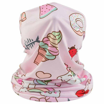 Kids’ Sun Protection Cartoon Print Neck Gaiter - Bassdash
