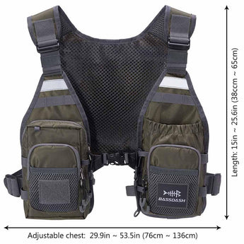 FV08 Ultra Lightweight Fishing Vest for Men Women - Bassdash