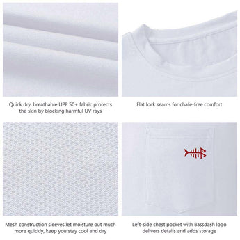 Men’s UPF 50+ Long Sleeve Fishing Shirt with Chest Pocket - Bassdash