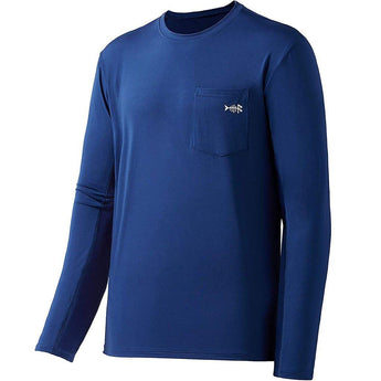 Men’s UPF 50+ Long Sleeve Fishing Shirt with Chest Pocket - Bassdash