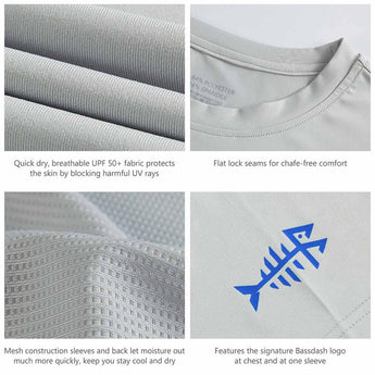 Men’s UPF 50+ Short Sleeve Fishing Shirt FS05M - Bassdash