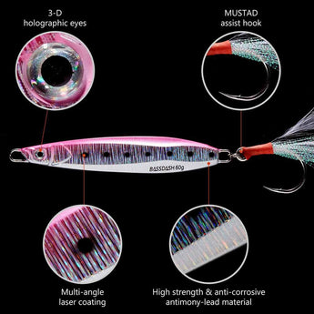 3-Pack STIX Casting Vertical Slow Jigging Lures with Mustad Hooks - Bassdash