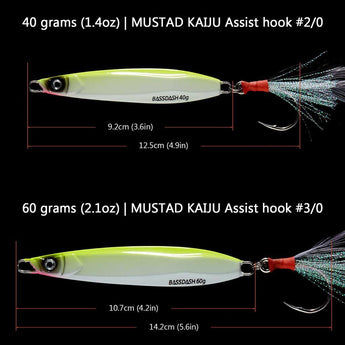 3-Pack STIX Casting Vertical Slow Jigging Lures with Mustad Hooks - Bassdash
