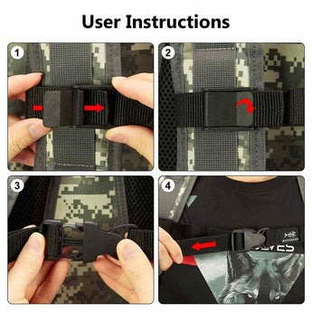 Kids' Adjustable Chest Strap For Backpack With Buckle, 2-Pack - Bassdash