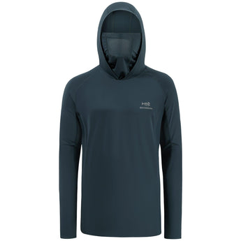 Men’s UPF 50+ Long Sleeve Fishing Hoodie with UV Neck Gaiter FS06M - Bassdash