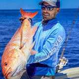 Men’s UPF 50+ Sun Long Sleeve Fishing Hoodie FS03M - Bassdash