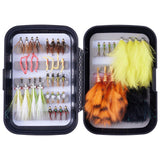 52-Piece Wet Flies Assortment Fly Nymphs and Streamers with Fly Box - Bassdash