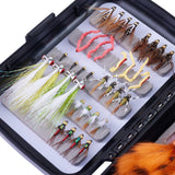 52-Piece Wet Flies Assortment Fly Nymphs and Streamers with Fly Box - Bassdash