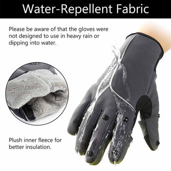WintePro Water-resistant Fishing Hunting Gloves with Fleece Lining - Bassdash