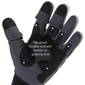 WintePro Water-resistant Fishing Hunting Gloves with Fleece Lining - Bassdash